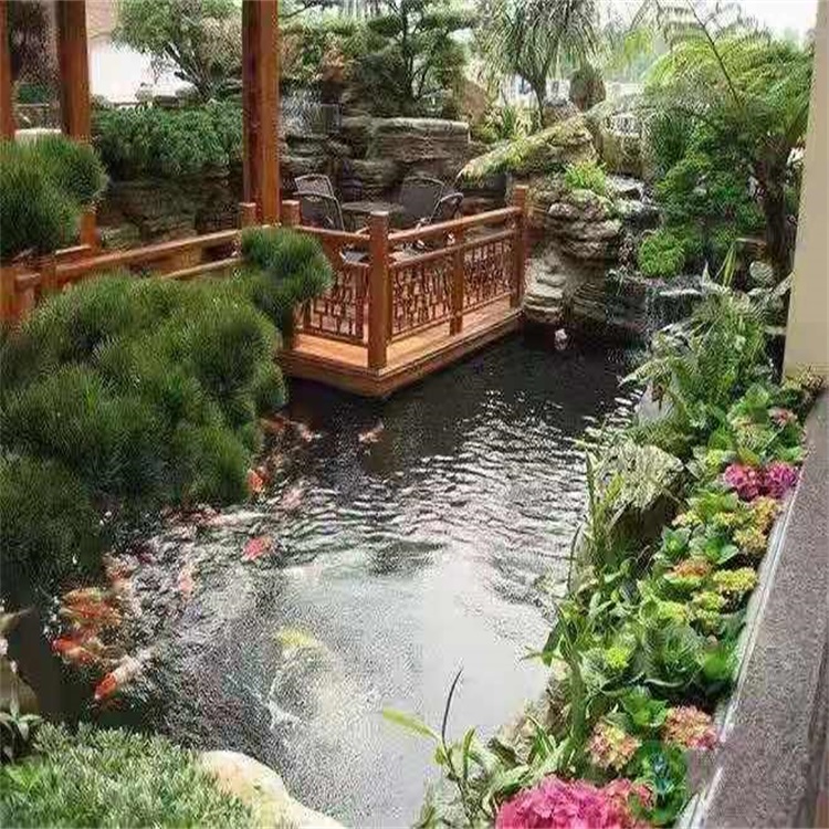 青州院子小鱼池假山设计